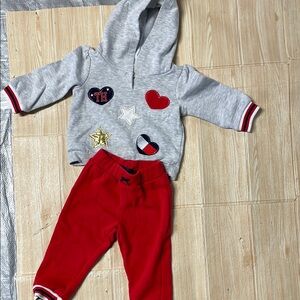 Tommy Hilfiger Red Sweatpants Comfortable Joggers